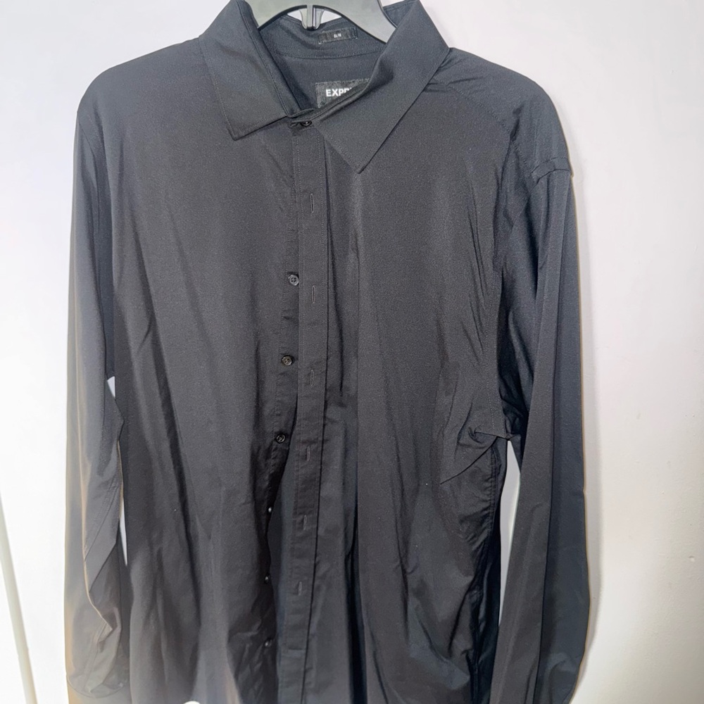 Express Black Dress Shirt for Men